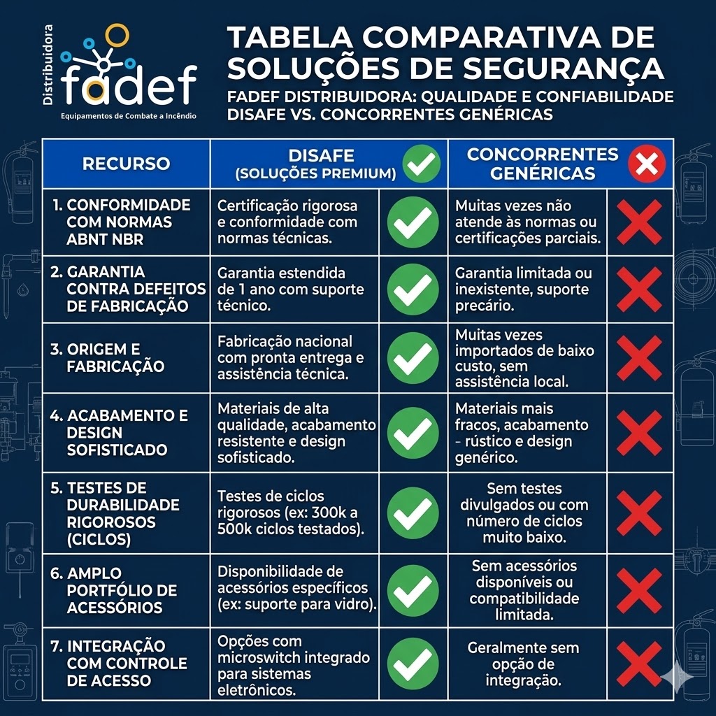 TABELA COMPARATIVA DE SOLUCOES DE SEGURANCA MOLA FADEF